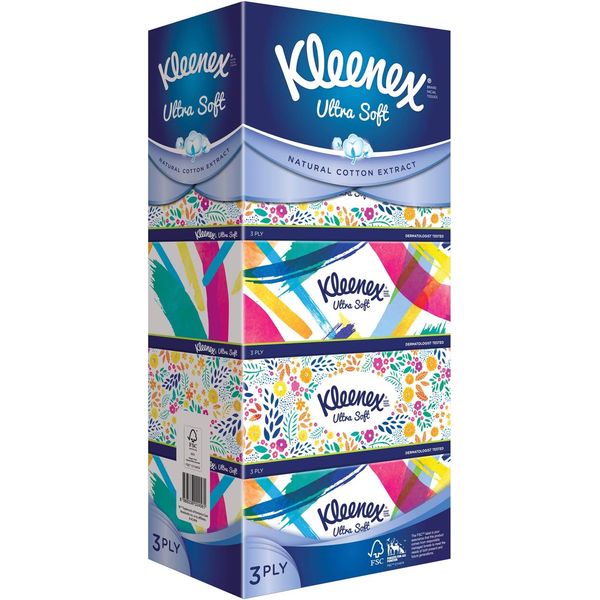 Kleenex Ultrasoft Facial Tissue - 3 Ply (5x100's) β view 3