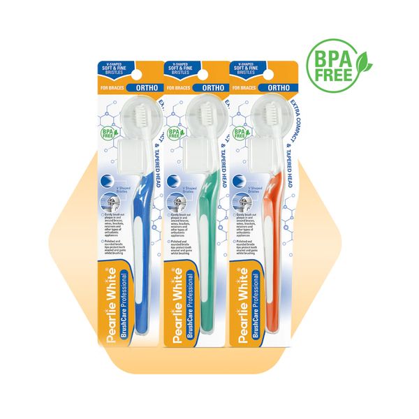 Pearlie White Professional Ortho/Regular Soft Toothbrush Triple Pack – view 2