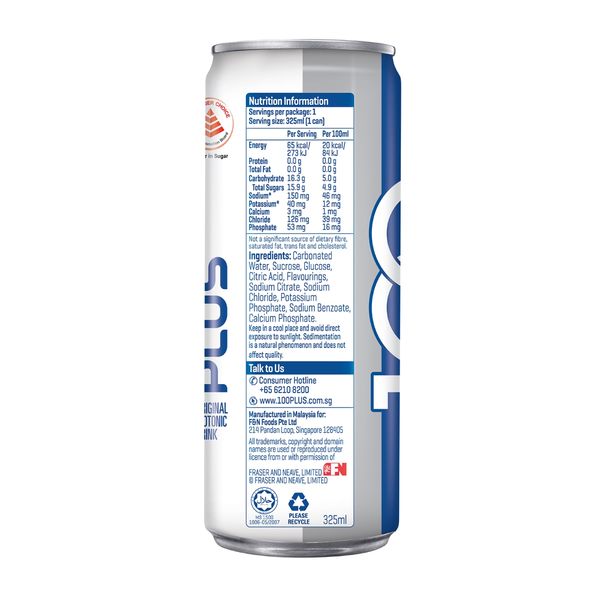 F&N 100 Plus Original 325ml x 24 cans β view 4