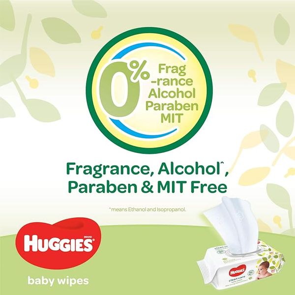 Huggies Clean Care Baby Wipes 3x20's – view 6