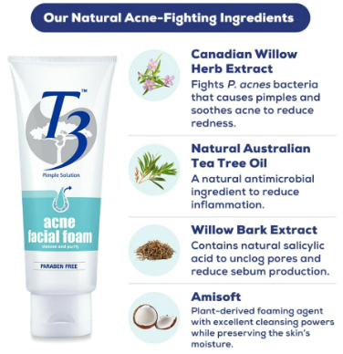 [mobileaid] T3 Acne Facial Foam 100g x 2 [LOCAL SG DELIVERY]