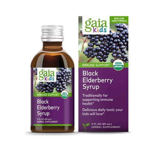 [mobileaid] Gaia Herbs Black Elderberry Syrup 89ml (Kids) [LOCAL SG DELIVERY]