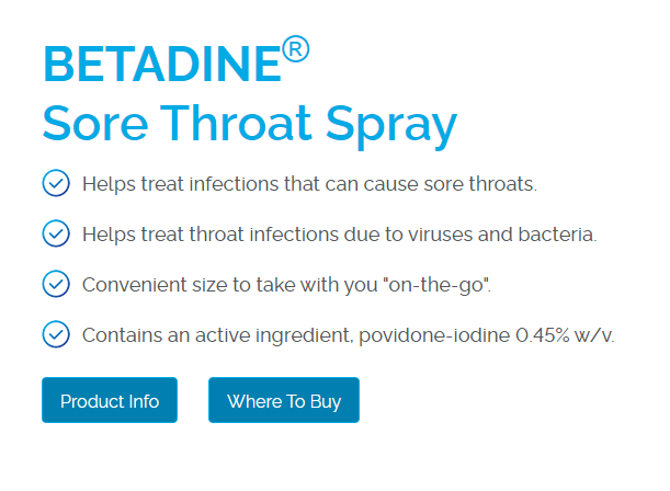 [mobileaid] Betadine Betadine Sore Throat Spray 50ml (relief of sore throat and mouth ulcers) [LOCAL SG DELIVERY]
