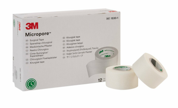 [mobileaid] 3M Micropore Surgical Tape 1 inch x 12 rols w/o dispenser [LOCAL SG DELIVERY]