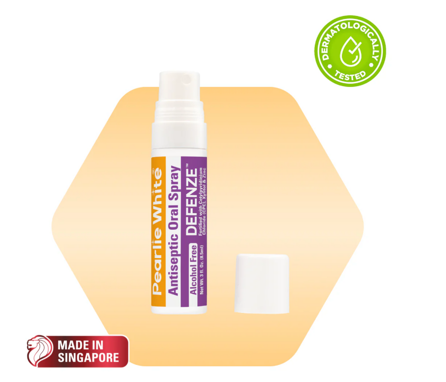 [mobileaid] Pearlie White Defenze Antiseptic Oral Spray 8.5ml [LOCAL SG DELIVERY]