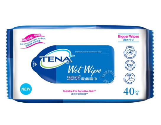 [mobileaid] TENA Wet Wipes 40s x 12 Packets/Carton [LOCAL SG DELIVERY]
