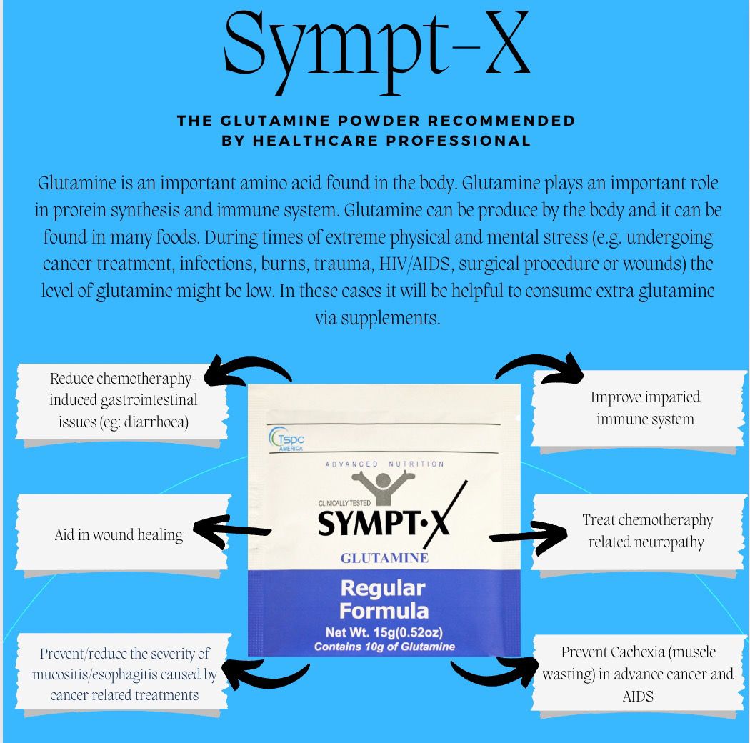 [mobileaid] Sympt-X L-Glutamine 15g 60 packets/box x 2 boxes [LOCAL SG DELIVERY]