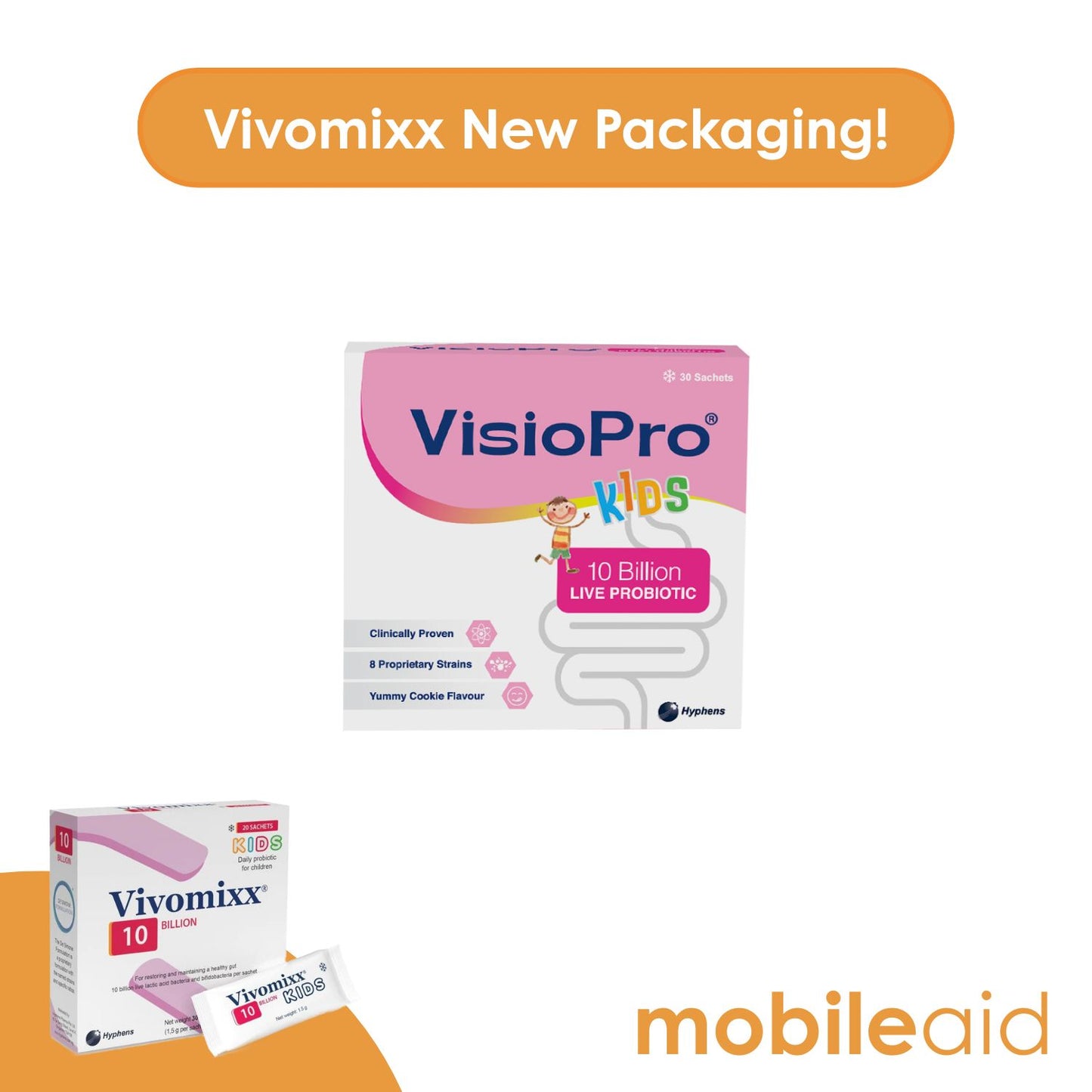 [mobileaid] Vivomixx Kids Probiotics (COOKIE FLAVOUR) SACHET (Cold Chain) [LOCAL SG DELIVERY]