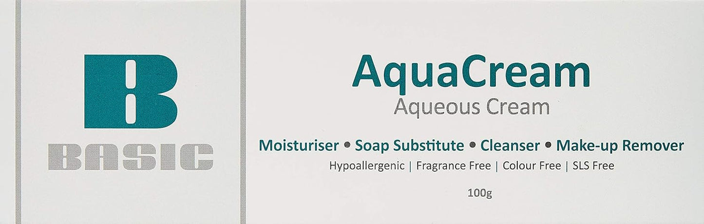[mobileaid] Basic AquaCream Moisturising cream, Soap substitue, Cleanser, Make up remover, 100g x 5tubes [LOCAL SG DELIVERY]