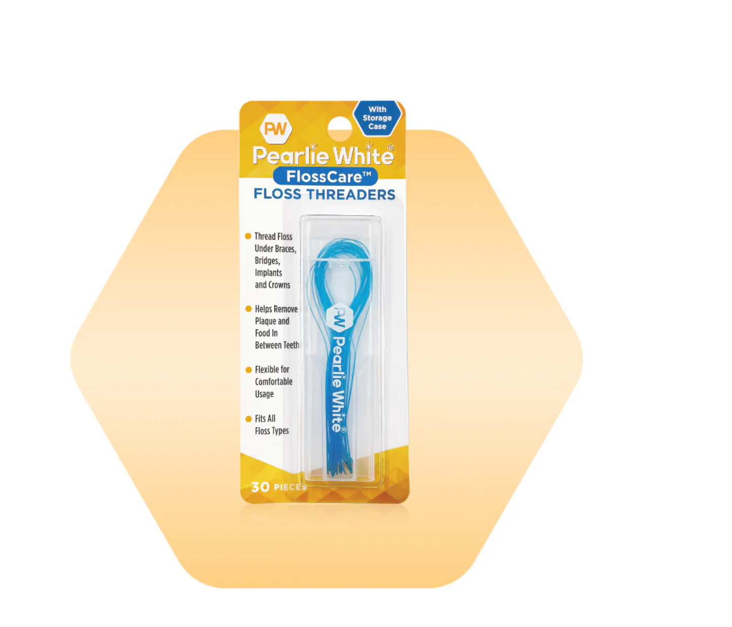 [mobileaid] Pearlie White FlossCare‚Ñ¢ Floss Threaders With Storage Case 30pcs [LOCAL SG DELIVERY]