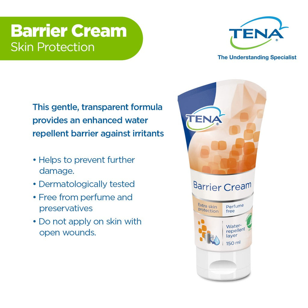 [mobileaid] Tena Barrier Cream Extra Cream Protection 150ml [LOCAL SG DELIVERY]