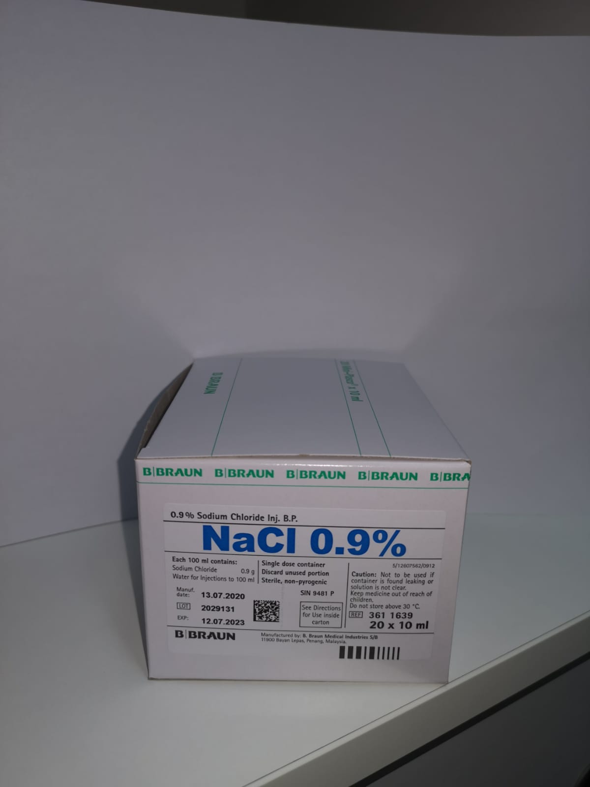 [mobileaid] B.Braun Sodium Chloride NaCI 0.9%. 20x20ml [LOCAL SG DELIVERY]