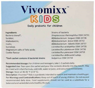 [mobileaid] Vivomixx Kids Probiotics (COOKIE FLAVOUR) SACHET (Cold Chain) [LOCAL SG DELIVERY]