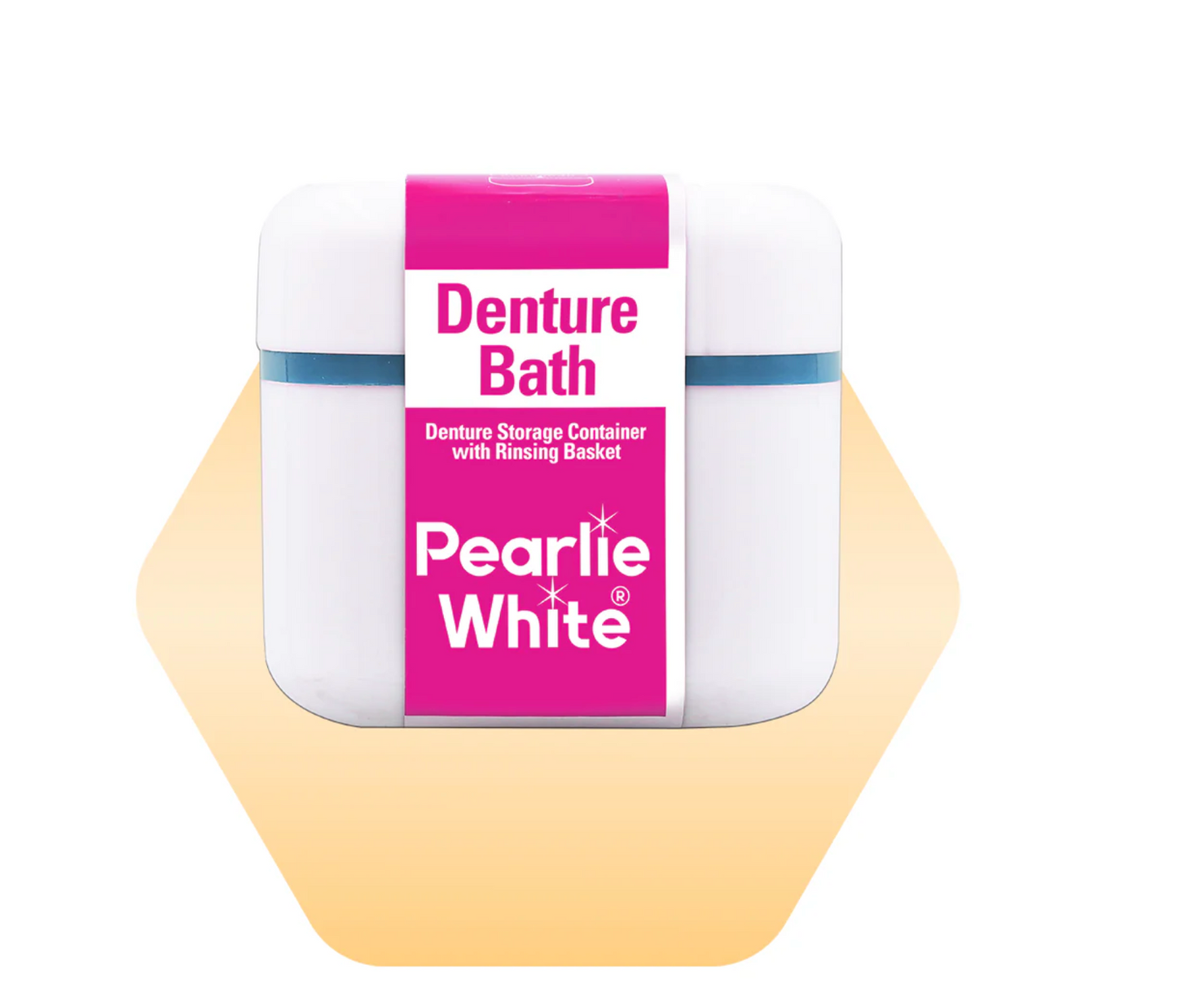 [mobileaid] Pearlie White Denture Bath - Denture Container With Rinsing Basket [LOCAL SG DELIVERY]