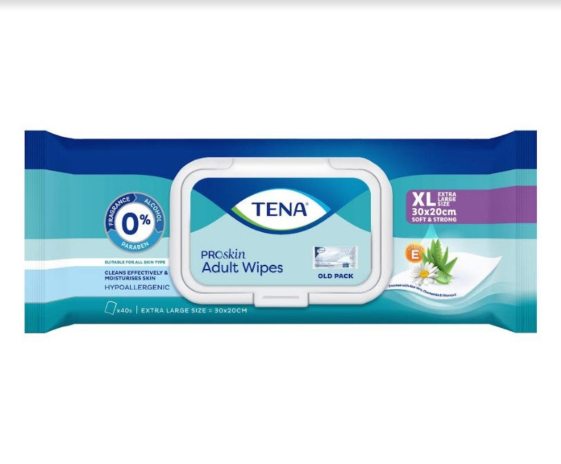 [mobileaid] TENA Gentle Clean Adult Wipes 40's x 12 [LOCAL SG DELIVERY]