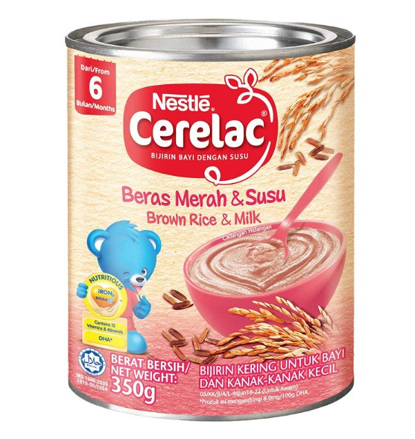 [mobileaid] Nestle Cerelac Brown Rice with Milk for infants 350g x 12 From 6 mths onwards [LOCAL SG DELIVERY]