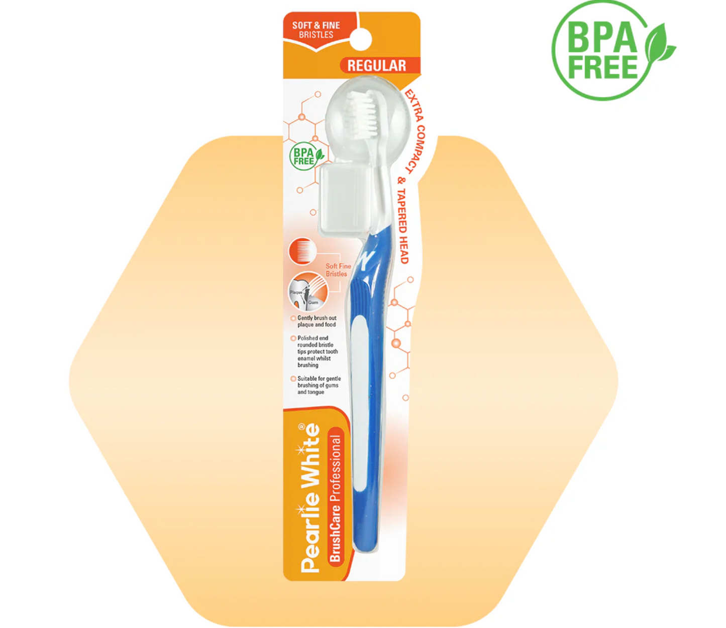[mobileaid] Pearlie White BrushCare Professional Regular Soft Toothbrush [LOCAL SG DELIVERY]
