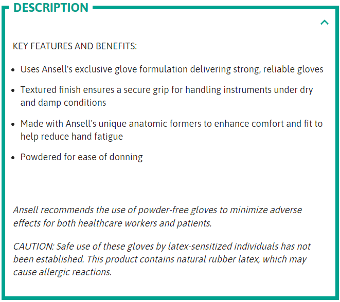 [mobileaid] Ansell Gammex Latex Powdered Sterile Gloves Size 6.5 (10 pcs in a box) [LOCAL SG DELIVERY]