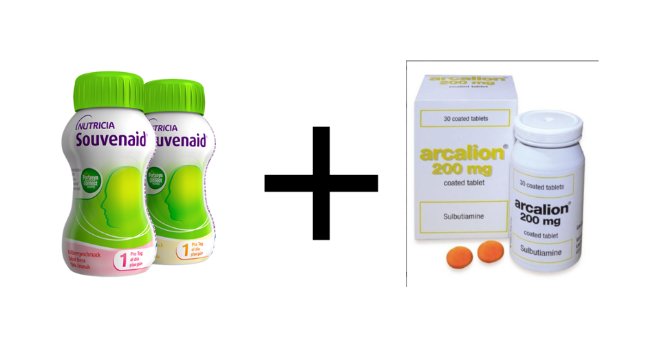 [mobileaid] Arcalion Sulbutiamine 200mg + Souvenaid 125ml/bottle (pack of 4 bottles) (Brain Supplement/Alzheimer Disease) x 3 packs [LOCAL SG DELIVERY]