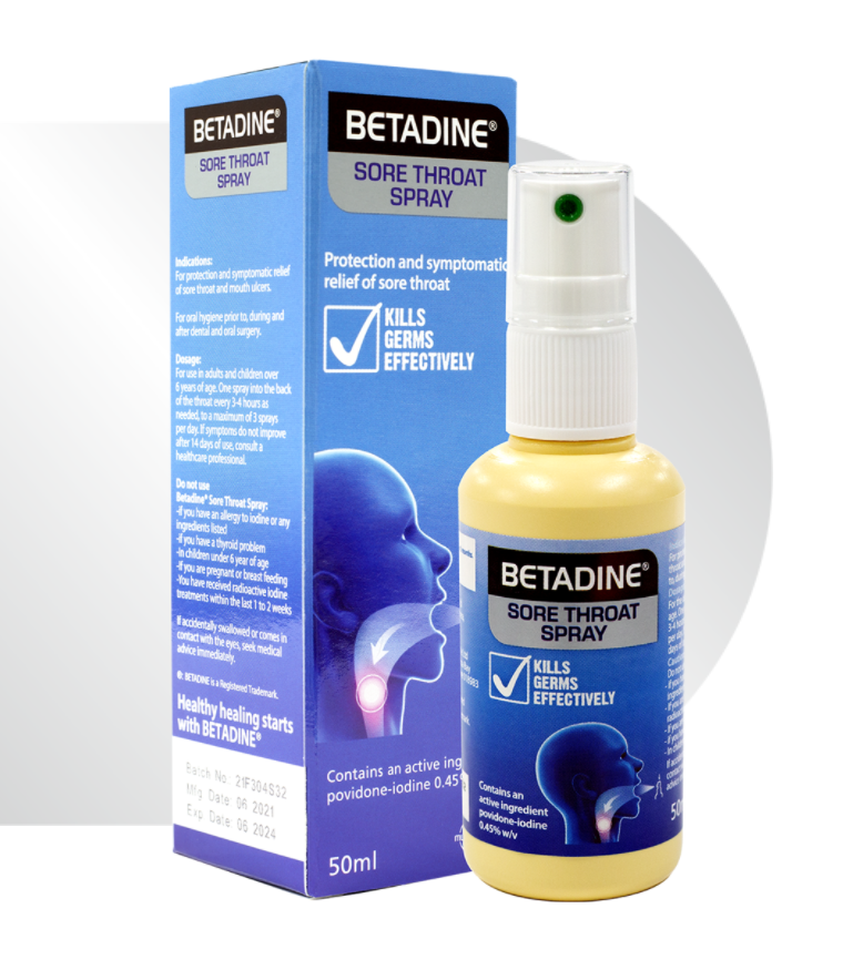 [mobileaid] Betadine Betadine Sore Throat Spray 50ml (relief of sore throat and mouth ulcers) [LOCAL SG DELIVERY]