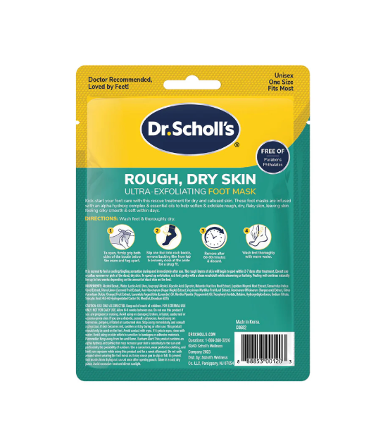 [mobileaid] Dr. Scholls Rough, Dry Skin Ultra-Exfoliating Foot Mask x 2 packs [LOCAL SG DELIVERY]