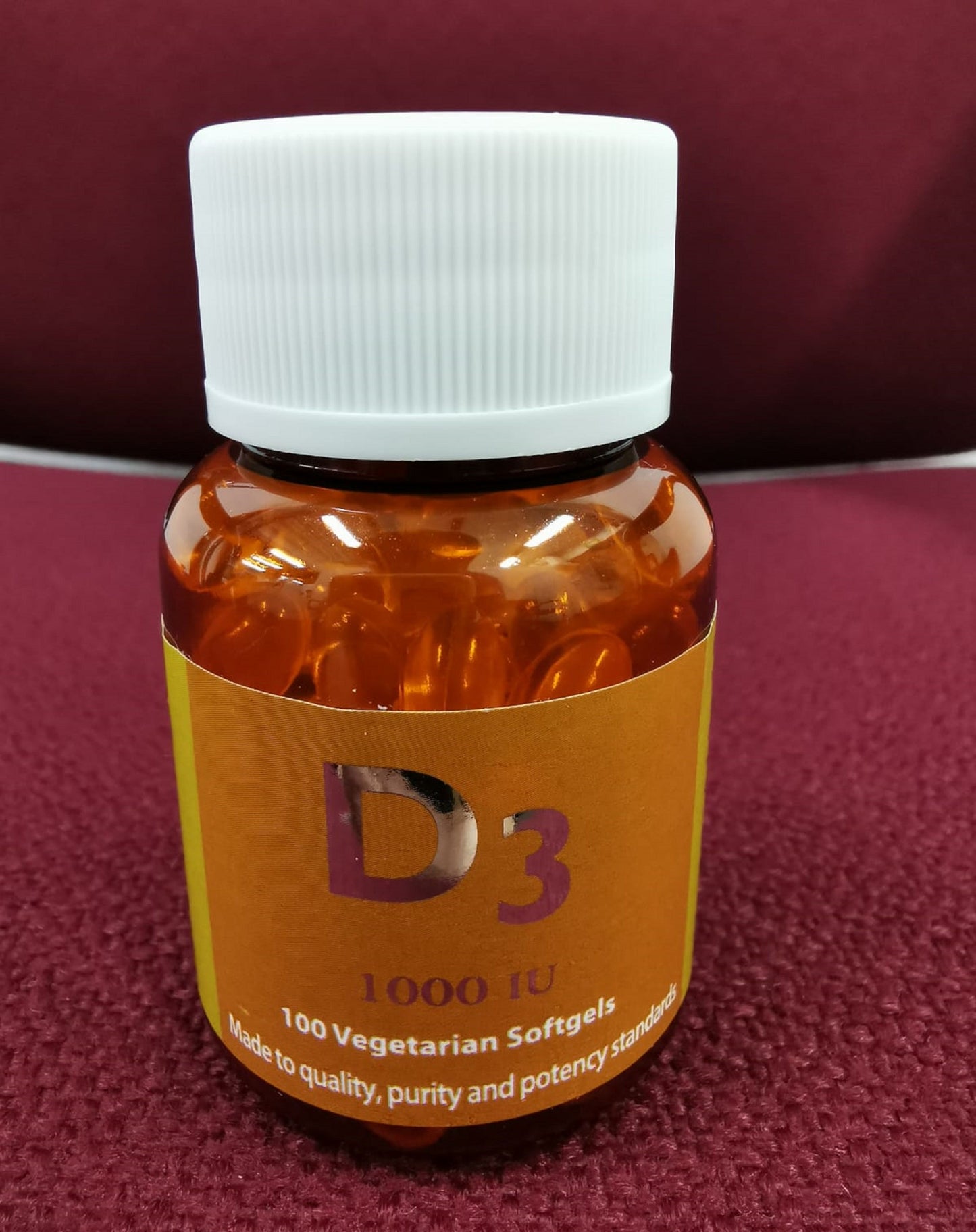 [mobileaid] D3 1000 IU Vitamin Cholecalciferol Vegetarian Softgel 100's, case of 3 bottles [LOCAL SG DELIVERY]