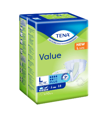 [mobileaid] TENA Value Large Diaper 10's x 8 packs [LOCAL SG DELIVERY]