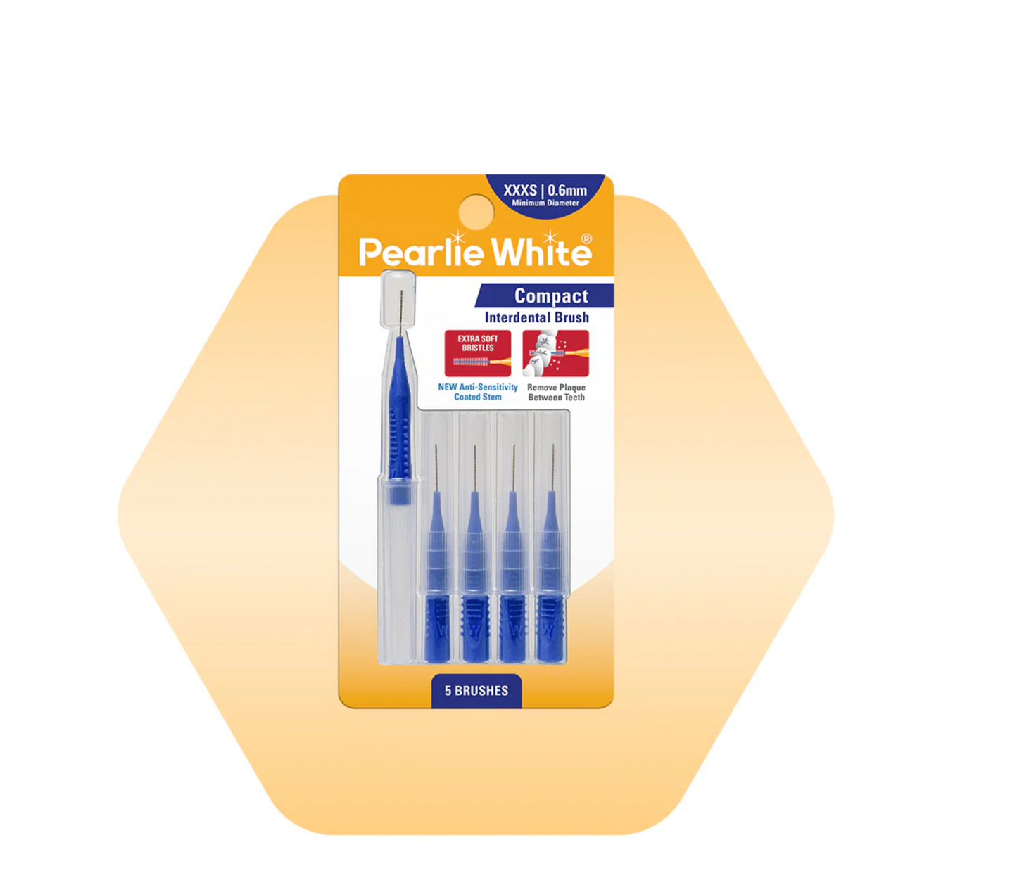 [mobileaid] Pearlie White Compact Interdental Brushes - Pack of 5s [LOCAL SG DELIVERY]