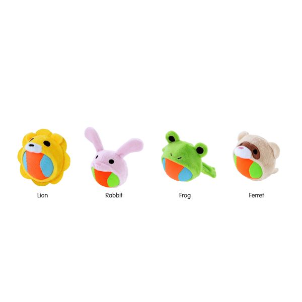 [mPets] Petz Route Gabuccho Balls Zoo Zoo Dog Toys - Lion/Rabbit/Frog/Ferret/Shark/Fox [LOCAL SG DELIVERY]