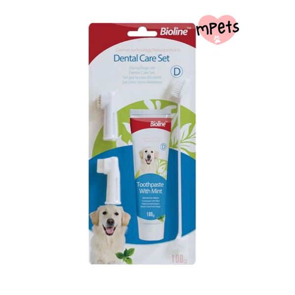 [mPets] Bioline Dog Toothpaste With Mint Dental Care Set [LOCAL SG DELIVERY]