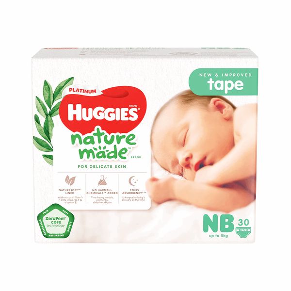 [mkids] Huggies Platinum Naturemade New Born 30's [LOCAL SG DELIVERY]