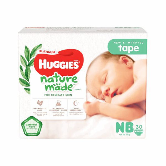 [mkids] Huggies Platinum Naturemade New Born 30's [LOCAL SG DELIVERY]