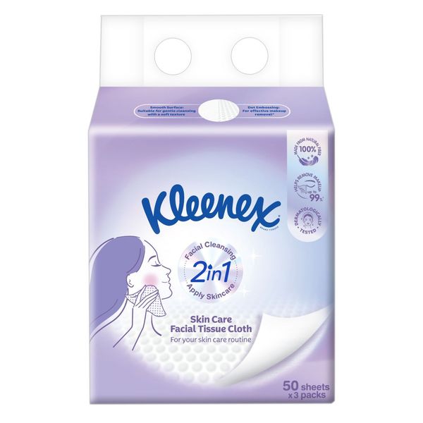[mobileaid] Kleenex Skincare Facial Tissue Cloth (3x50's) [LOCAL SG DELIVERY]