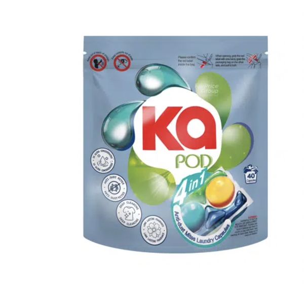 Ka 4-in-1 Laundry Capsules Detergent - Anti-Dust Mites Refill 40's/Indoor Air Drying Refill 50's/Normal 46's/Normal Refill…