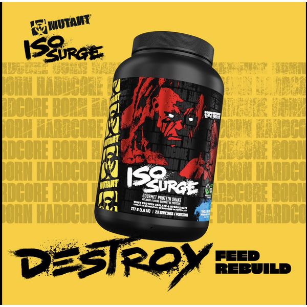 [mfoods] Mutant, ISO Surge, Whey Protein Isolate, Low Carb, Build Muscle, Protein Powder Container, Digestive Enzyme 1.6lbs/5lbs  [LOCAL SG DELIVERY]