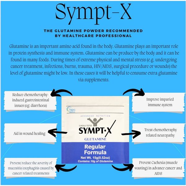 [mobileaid] Sympt-X L-Glutamine 15g 60 packets/box x 2 boxes [LOCAL SG DELIVERY]