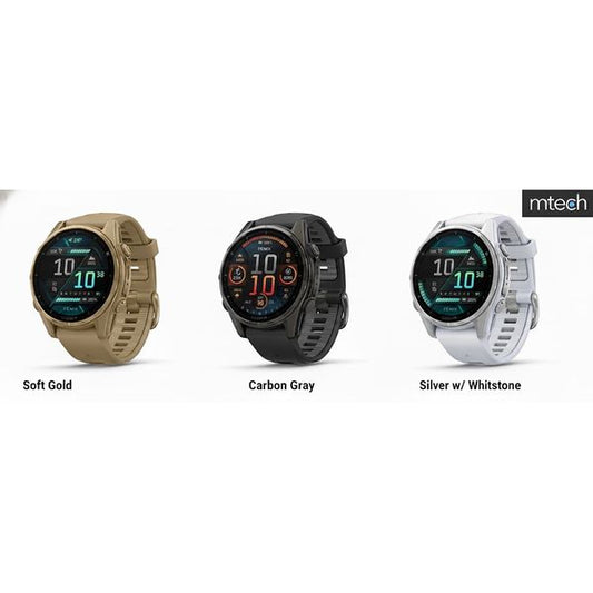 [mtech] Garmin Advanced Outdoor GPS Smart Watch fenix 8 AMOLED 43mm [LOCAL WARRANTY] - Soft Gold