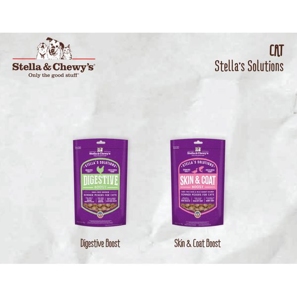 [mPets] Stella & Chewy's Stella's Cat Solutions Dinner Mixer To Boost Health - Gluten Free(7.5oz Bag) [LOCAL SG DELIVERY]
