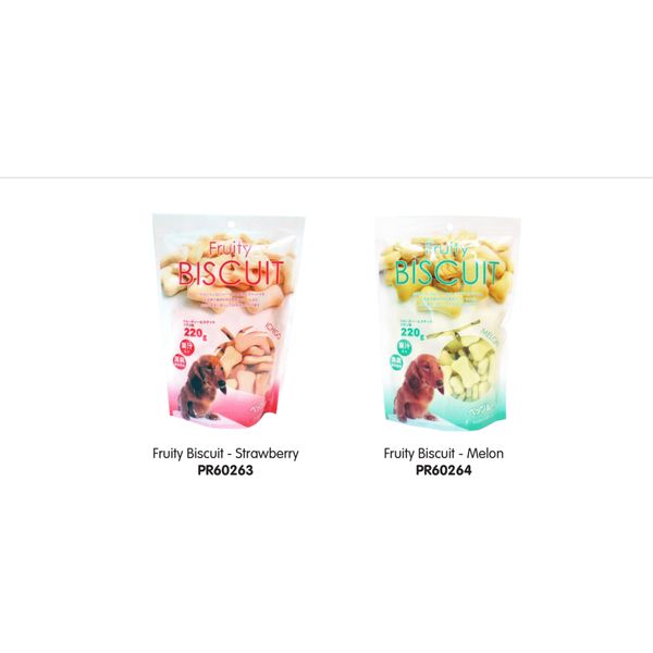 Petz Route Dog Treats - Fruity Biscuit Strawberry/Melon/Banana/Honey Bolo 220gm – view 2