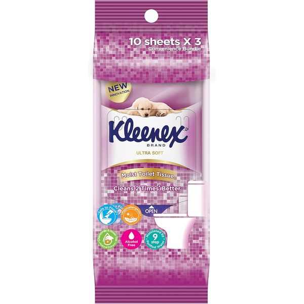 [mobileaid] Kleenex Moist Toilet Tissue (3x10's) [LOCAL SG DELIVERY]