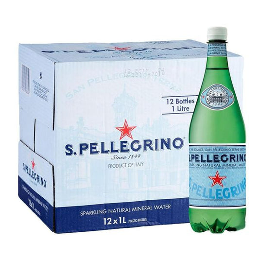 [mfoods] San Pellegrino Sparkling Natural Mineral Water (Pet), 12's x 1L [LOCAL SG DELIVERY]