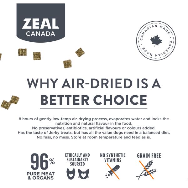 [mPets] Zeal Canada Air-Dried Dog Food - Whole Prey Meal - Grain Free - For All Life Stages (1lb Bag) [LOCAL SG DELIVERY]