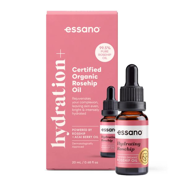 [Dermaceutica] Essano Hydration+ Certified Organic Rosehip Oil 20ml [LOCAL SG DELIVERY]