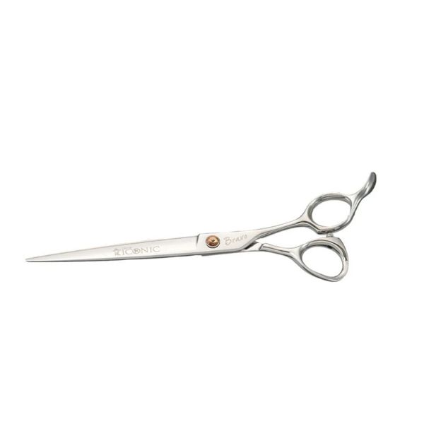 [mPets] True Iconic Bravo 7.25" Micro Serrated Blade Straight Shear For Grooming [LOCAL SG DELIVERY]