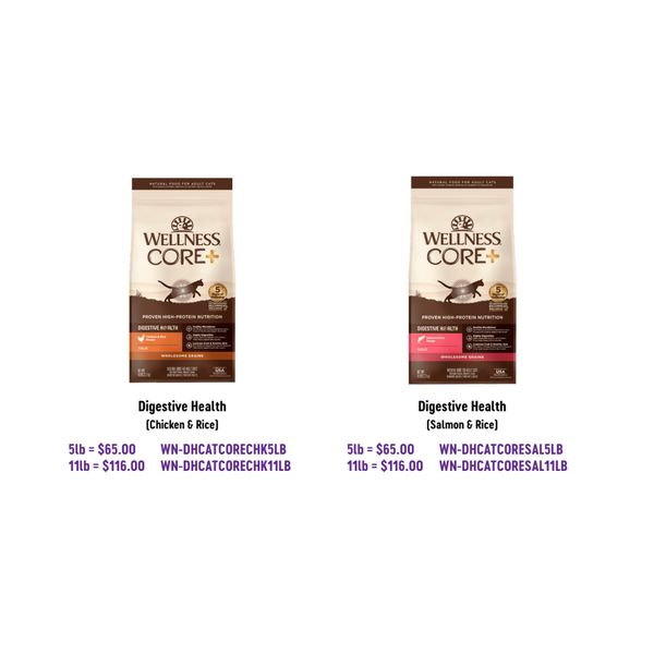 [mPets] Wellness CORE+ Dry Food (Grain-Free & Wholesome Grains) for Cats [LOCAL SG DELIVERY]