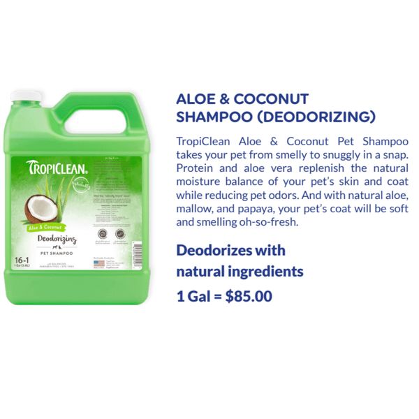 [mPets] TropiClean Oatmeal & Tea Tree/Papaya & Coconut 2-IN-1 Shampoo & Conditioner/Aloe & Coconut Shampoo for Pets [LOCAL SG DELIVERY]