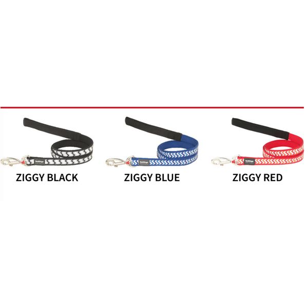 [mPets] Qpet Fixed Dog Leads - Reflective ZIGGY Range (Small/15mm/20mm/Large) [LOCAL SG DELIVERY]