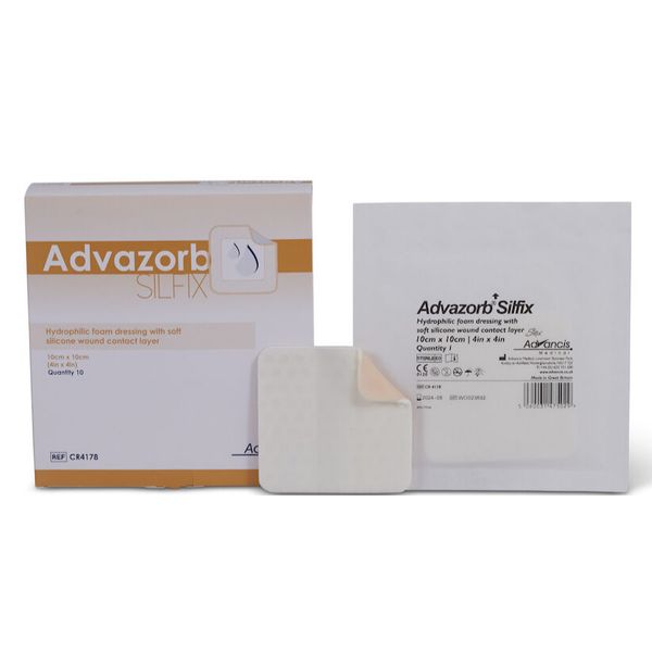 [mobileaid] Advancis UK Advazorb Silfix Hydrophilic Foam Dressing (A pack of 5) [LOCAL SG DELIVERY]