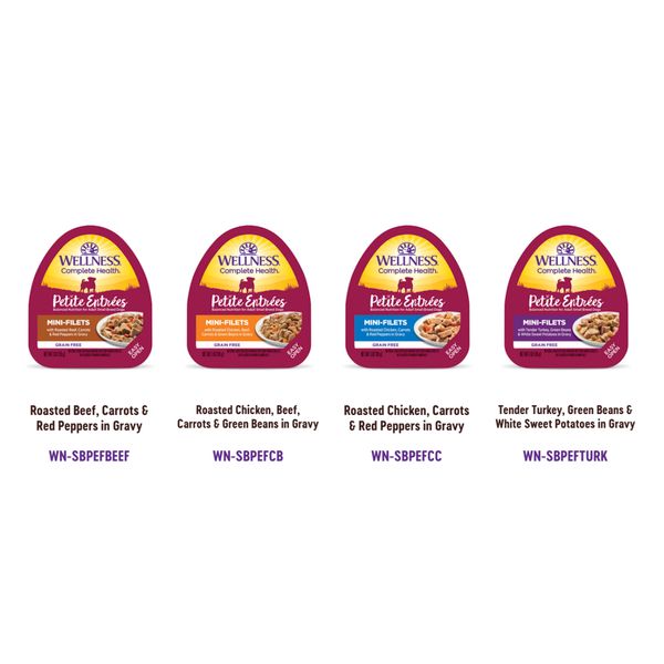 [mPets] Wellness Shredded Medley/Mini Filets/Casserole Wet food for Dogs [LOCAL SG DELIVERY]