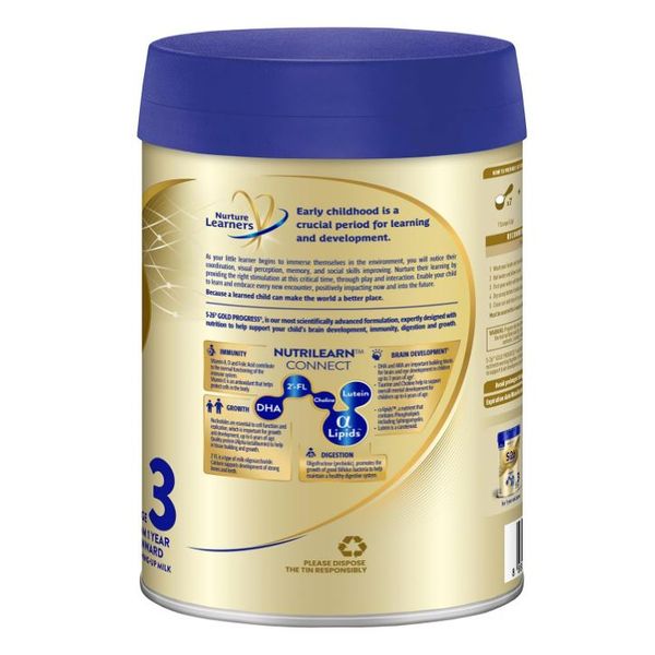[mkids] Wyeth S-26 GOLD PROGRESS Stage 3 w 2'-FL 900g Singapore Formulation [LOCAL SG DELIVERY]